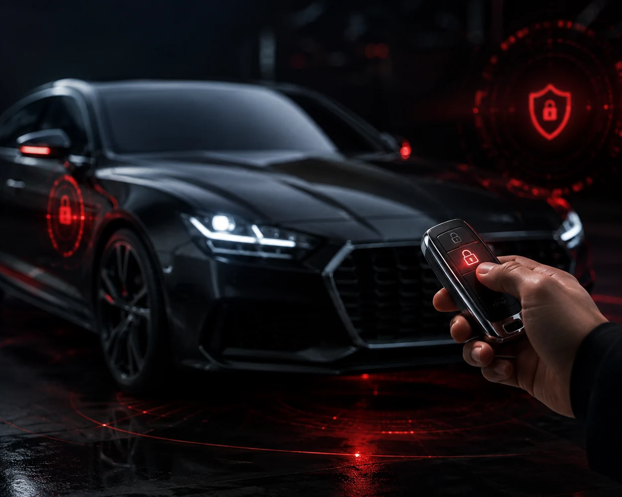 Vehículo protegido con sistema de seguridad automotriz